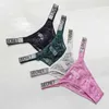 Panties Women's Womens Panties Sexy Women Letter LOVE Rhinestone Lingerie Low-Waist Female Lace G-String Pink Breathable Thongs Comfort Underwear ldd240311