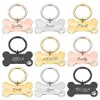 Gepersonaliseerde Hond ID Tag Sleutelhanger Gegraveerde Naam Voor Kat Puppy Kraag Hanger Sleutelhanger Bone Accessoires Tag ID Card264d