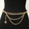 Bälten kvinnors mode Tassel Gold Chain Belt Designer Märke Luxury Punk Tassel Ladies Dress Metal245q