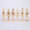 6pcs casse-noisette en bois poupée décoration bricolage peinture vierge jouet en bois poupée non peinte pour enfants bricolage soldat figurines ornements de table C02104