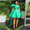 Party Dresses Spring Summer Mini Cocktail With Shoulder Bows One Prom Dress For African Women Black Girls Birthday Gowns