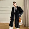 Kadınlar 2023 Yeni Ceket Bütün Uzun Genç Velvet Haining Mink Fur Casual Dış 9201