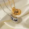Hänge halsband koreansk mode senaste design guld silver dropphalsband för kvinnor rostfritt stål kedjan jubileumsgåva smycken
