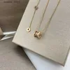Pendant Necklaces Luxury brand necklace designer for women fashionable new titanium steel pendant necklace high-quality 18k gold necklace L240311