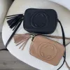 Kadın Moda Marmont Soho Disco Kamera Çantası Erkekler Tasarımcı Tassel Deri Çantalar El Messenger Makyaj Debriyaj Çantası Pochette Lüks Omuz C