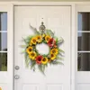 Decorative Flowers Spring Wreath For Front Door Ornament Wall Hanging All Seasons Holiday Festive Decoration Farmhouse Decor Outside