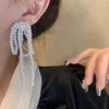 Boucles d'oreilles en perles avec nœud papillon, longs glands, bijoux pour dames, T8DE