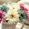 Fleurs décoratives Gerbera artificielles en soie, décoration de mariage, fausse marguerite chrysanthème, fête maison, lot de 3 ou 6 pièces de 23cm