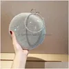 Handbags Purses Crystal Circle Bag Party Evening Simple Solid Round Clutch Bags Women Bridal Wedding Wallet Purse Arrival2438 Drop Dhx3Z