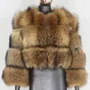Raccoon Fur Jacket Imitation Patchwork Women's Artificial 9561