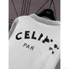 designer CE23 AutumnWinter New Front and Rear Letter Decoration Heavy Industry Ten Thousand Needle Embroidery Pullover Knitted Top Women's Knitted Shirt XHAQ