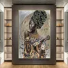 Mulher negra africana arte abstrata cartazes e impressões estilo nacional mulheres pinturas em tela fotos para sala de estar decoração da parede209a