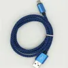 2A flätat tyg Micro USB-kabel 1M 2M 3M Laddare Typ-C-kablar för Samsung LG Sony