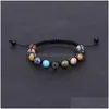 Charm Bracelets 8Mm 10Mm Natural Stone Handmade Rope Braided Beaded Fashion Jewelry For Women Men Drop Delivery Dheag