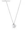 Pendentifs de collier 10A 925 collier en argent sterling pendentif colliers femme bijoux exquis officiel classique et Co coeur bleu luxe qualité designer L240311