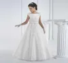 2017 платья для первого причастия длиной до пола, белые платья принцессы с цветочным узором для девочек, белые платья для причастия3172610