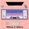 Ratos console de jogos roxos kawaii púrpura extra grande mouse mouse mesa fofa tape de água à prova de água mousepad não -laptop acessórios de mesa de laptop