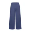 Pantalones femeninos 2023 Primavera Verano moda femenina elegante urbano Casual sueltos cintura alta Color sólido pantalones de pierna ancha para mujeres 240304