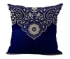 Kissen Blau Muster Bezug Geometrisch Einfach Kissenbezug 50x50cm Dekor Sofa Home Artikel Mode Nordic 2024 G457