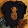 T-shirt da donna Maycaur Nuove donne T-shirt Moda ananas stampato Top Tee Fe Short Sle O-Collo T-shirt Donna Estate Camicie carine 240311