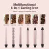 5 i 1 hår curlers care styling curling trollstav järn curler set stilar verktyg multifunktionellt fat roterande 240226