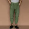 Men's Pants Casual Knitted Fit Solid Slim Youth Color Trend Mens Fashion Male Trousers Drawstring Pantalones Hombre