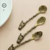 Coffee Scoops 20/30pcs Tè Missioning Spoon Ice Cream Dessert Gift in lega di zinco per barre per feste retrò