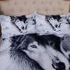 Wolf Couple Bedding Sets Cool Grey Lovers Wolf Duvet Cover Set 3D Vivid Comforter Cover 3pcs Twin Full Queen King Y200417284Y