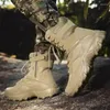 Sapatos de fitness bege grande size48 botas militares e táticas para o treinamento do homem alta qualidade combate bot infantaria askeri exército à prova dwaterproof água