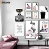 Paintings Fashion Prints And Posters Sexy High Heels Women Wall Art Cover Magazine Canvas Painting Perfume Girls Room Decor Pictur207G