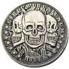 HB09 Hobo Morgan Dollar crâne zombie squelette copie pièces de monnaie en laiton artisanat ornements décoration de la maison accessoires 255s