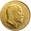 Storbritannien Rare 1902 British Coin King Edward VII 1 Sovereign Matt 24-K Gold Plated Copy Coins 2418