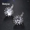 Stud Earrings Bettyue Brand Fashion Charm Personality Cubic Zircon White Gold Color Gothic Style Jewelry For Woman Gift