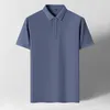 Herenpolo's Lop-up Hollow Korte mouwen Poloshirt Zomer Ijs Zijde Ademend Zakelijk Mode T-shirt Mannelijke Merk Kleding Shirts