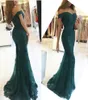 Robe femme fora do ombro vestido longo sereia vestido de noite renda robe de soiree longue vestido formal abiye gece elbisesi green8479568