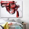 Abstrakte Malerei Gun 2018 Andy Warhol Wandkunst Bilder für Wohnzimmer Pop Leinwanddrucke und Poster Raumdekoration ungerahmt264b