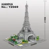 YZ mini blockerar arkitektur Pisa World Landmark Building Bricks Louvre Kids Toys Eiffel Tower Model Castle For Children Gifts C111244A