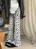 Frauen Hosen Chic Star Print Breite Bein Frauen Mode Lose Freizeit Junge Alle-spiel Weichen Herbst Hosen Weibliche komfortable Ins