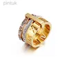 Pierścienie luksusowy projektant pierścionka zaręczynowy tytan love pierścionki ślubne srebrne różowe złoto biżuteria mody dars