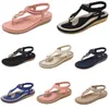 Sandali 2024 scarpe da donna bassa tacchi estivi superficie a rete per il tempo libero mom nero bianco di grandi dimensioni 35-42 j49-1 GAI 12