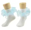 Baby Stuff Enfants Bébé Fille Froufrous Chaud Dentelle Tutu Chaussettes Infantile Nouveau-Né Enfant En Bas Âge Dentelle À Volants Solide Cheville Chaussettes Danse chaussettes 9 tailles