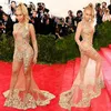 Glamour Beauté Beyonce Robes De Célébrité 2017 Élégant Sheer Perlé Nu Sirène Robes De Soirée Sexy À Manches Longues Rouge Carpe237w