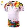 Chemise sans couture promotionnelle t-shirt en polyester en gros avec impression 3D