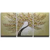 Handgeschilderde LNIFE Gouden bloem Olieverf Canvas Palet Schilderij Voor Woonkamer Moderne bloem boom foto Wall Art Pictures2502