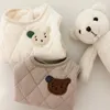 Vêtements de chien vêtements mignons dessin animé ours autocollant chiens de compagnie manteaux coton chaud gilet d'hiver pour chiot petites filles moyennes chihuahua perro