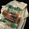 T-shirt Femme Y2K Top Tshirt Femmes Court 90s Vintage Racing Cars Graphique T-shirts Hommes Nouveau Hip Hop Surdimensionné Sle Tops Été Casual Tops 240311