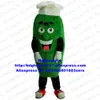 Maskot Kostümleri Yeşil Salatalık Cuke Cusumber Havlu Kabak LooFah Luffa Melon Maskot Kostüm Karikatür Karakter Grup Fotoğraf Oyunları ZX652