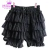 Saias Mikumn Harajuku Mulheres Y2k Meninas Japonesas Doce Camadas Ruffles Malha Lace Lolita Kawaii Bloomers Shorts