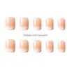 False Nails French Gradient Nude Color Pink White Matching Manicure Drop Delivery Dhlgk