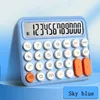 Coreia kawaii calculadora dos desenhos animados doce cor silencioso teclado mecânico desktop financeiro e contabilidade aprendizagem 240227